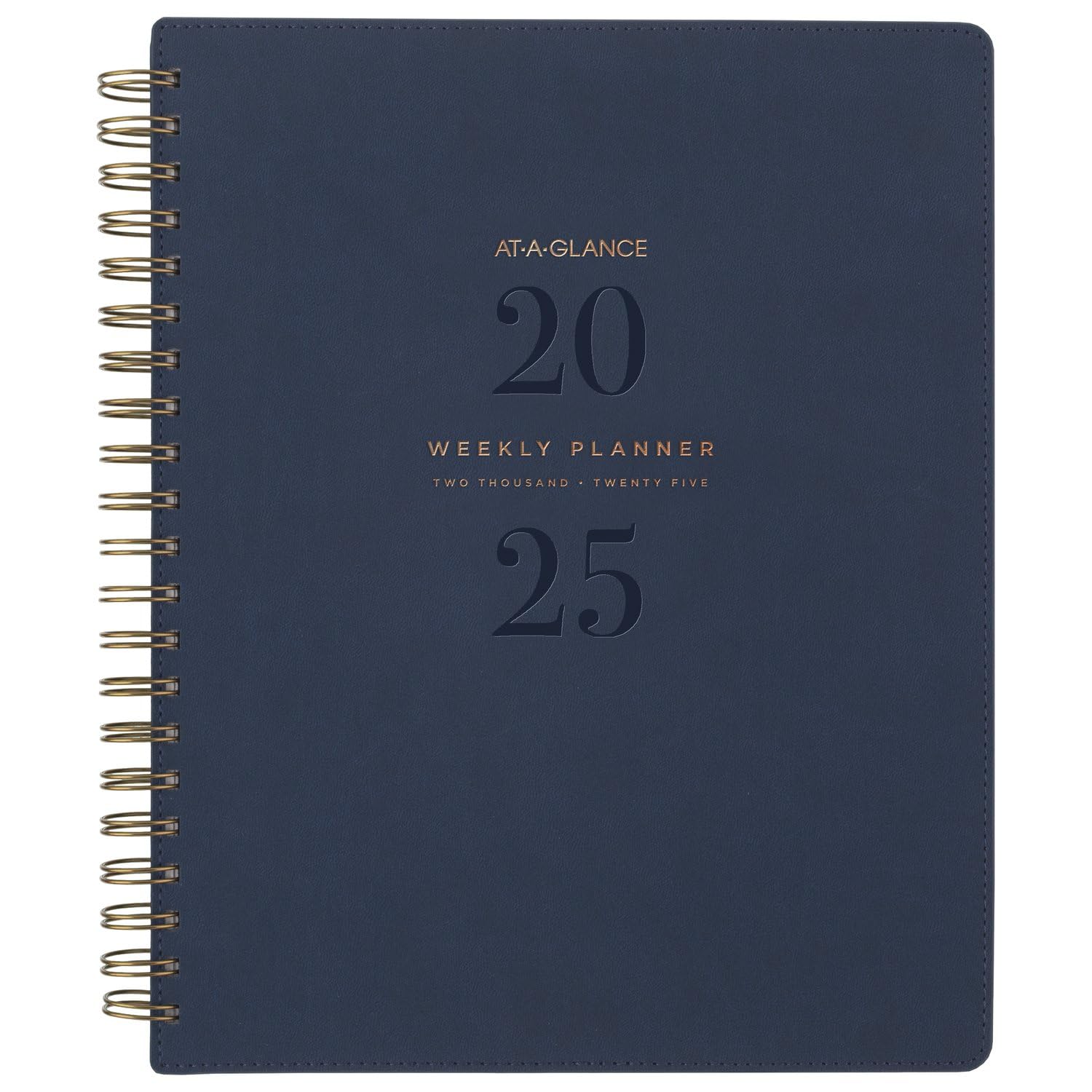 AT-A-GLANCE 2025 Planner, Weekly & Monthly, 8-1/2" x 11", Large, Signature, Navy (YP9052025)