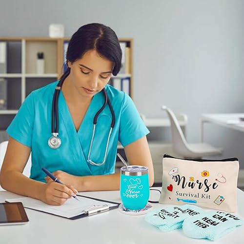 Miniatura 7 de Juegos de regalo de agradecimiento a la enfermera caja de regalo para enfermera, regalos de enfermera, regalo de graduación de enfermera escolar,