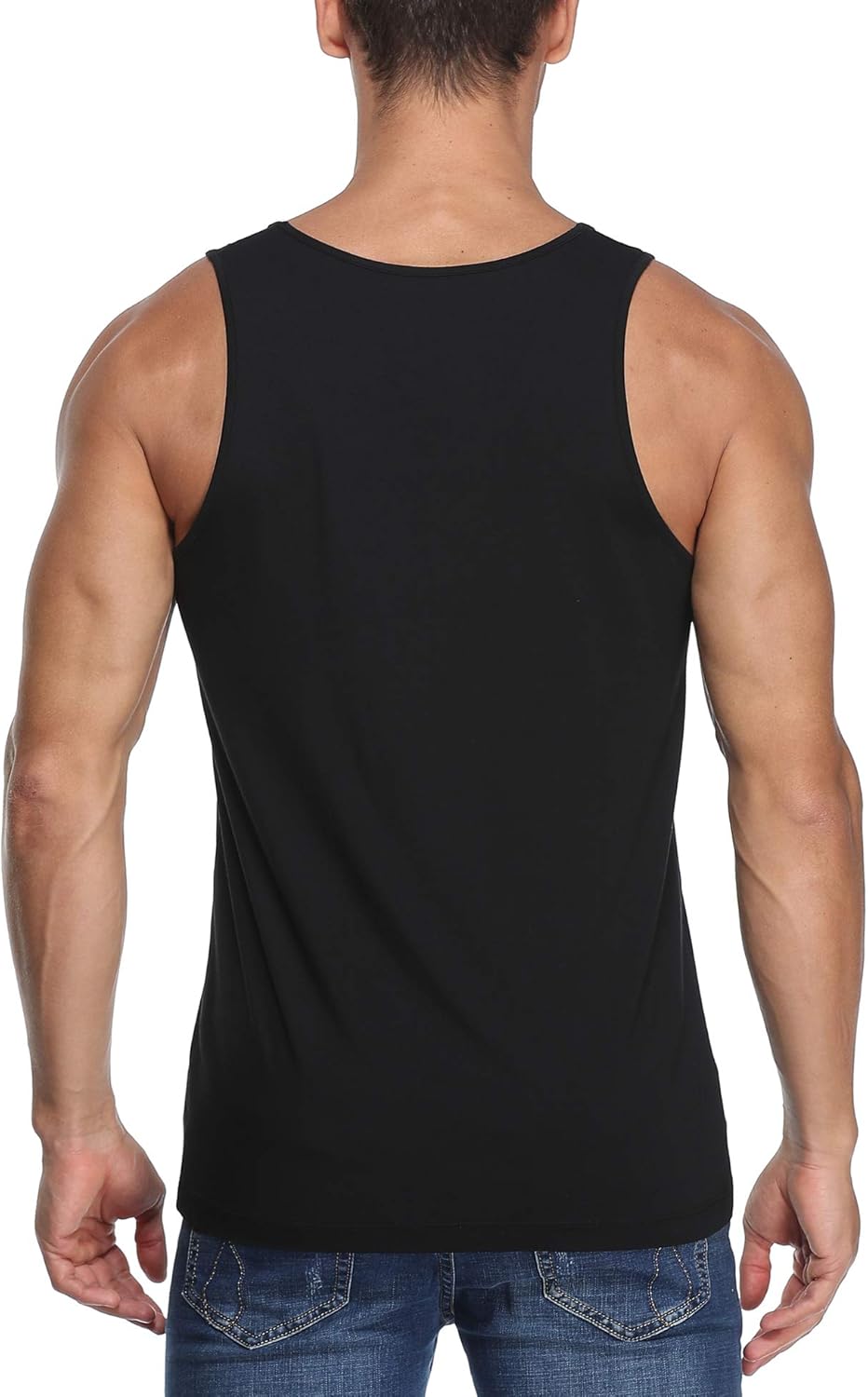 COLORFULLEAF Men's Bamboo Rayon Undershirts Tank Tops Men Crew Neck Stretchy Tank Shirts Pack(1 or 3) - Image 4