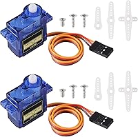Vista 1 de 2PCS SG90 0.32 oz Servo Motor Micro Servo Metal Geared Kit Mini Servos para RC Robot Helicóptero Avión Controles Coche Barco con Cable (SG90)