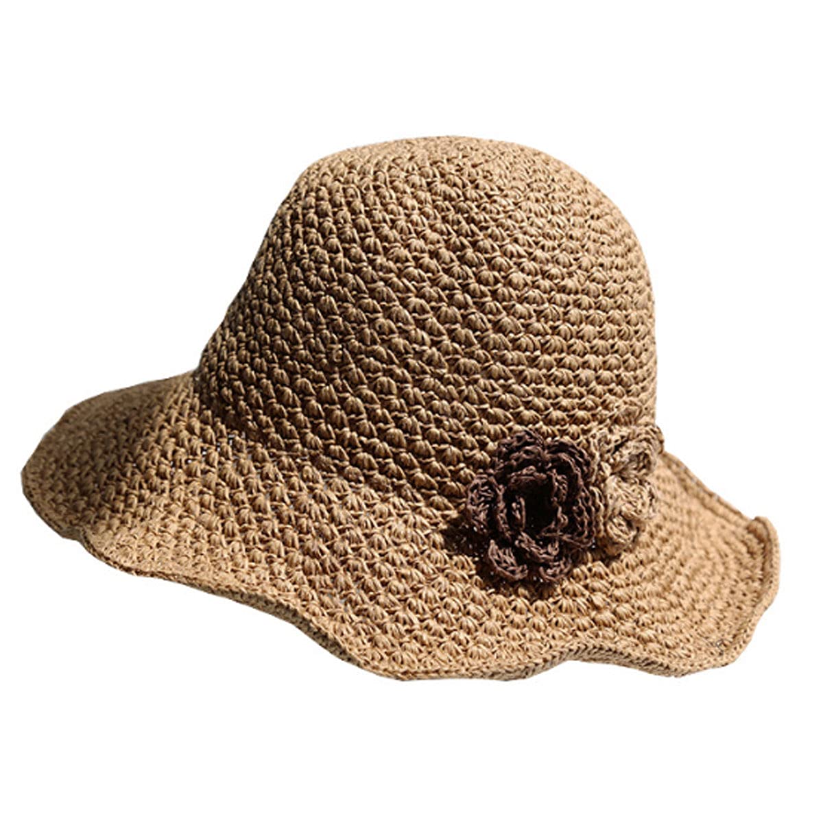Bow Ribbon Wide Brim Sun UV Protection Straw Woven Sunhat Sun Hat