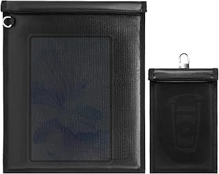 2er-Pack Faraday Tasche, Faraday Tasche Für Auto Schlüssel Feuerfest Wasserdicht RFID Faraday Beutel Auto Schlüssel Tasche Faraday Käfig Signal Blockierung Tasche Für Dokumentieren & Tablets