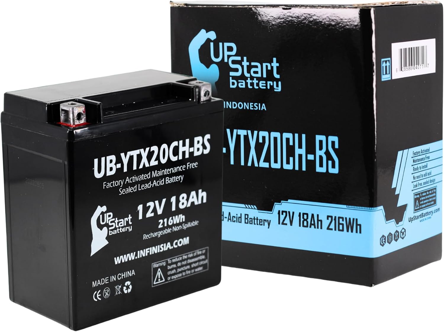UB-YTX20CH-BS Battery Replacement for 2013 Suzuki LT-A500X King Quad 500 CC ATV – Factory Activated, Maintenance Free, Motorcycle Battery – 12V, 18AH, UpStart Battery Brand UB-YTX20CH-BS Battery Replacement for 2013 Suzuki LT-A500X King Quad 500 CC ATV – Factory Activated, Maintenance Free, Motorcycle Battery – 12V, 18AH, UpStart Battery Brand