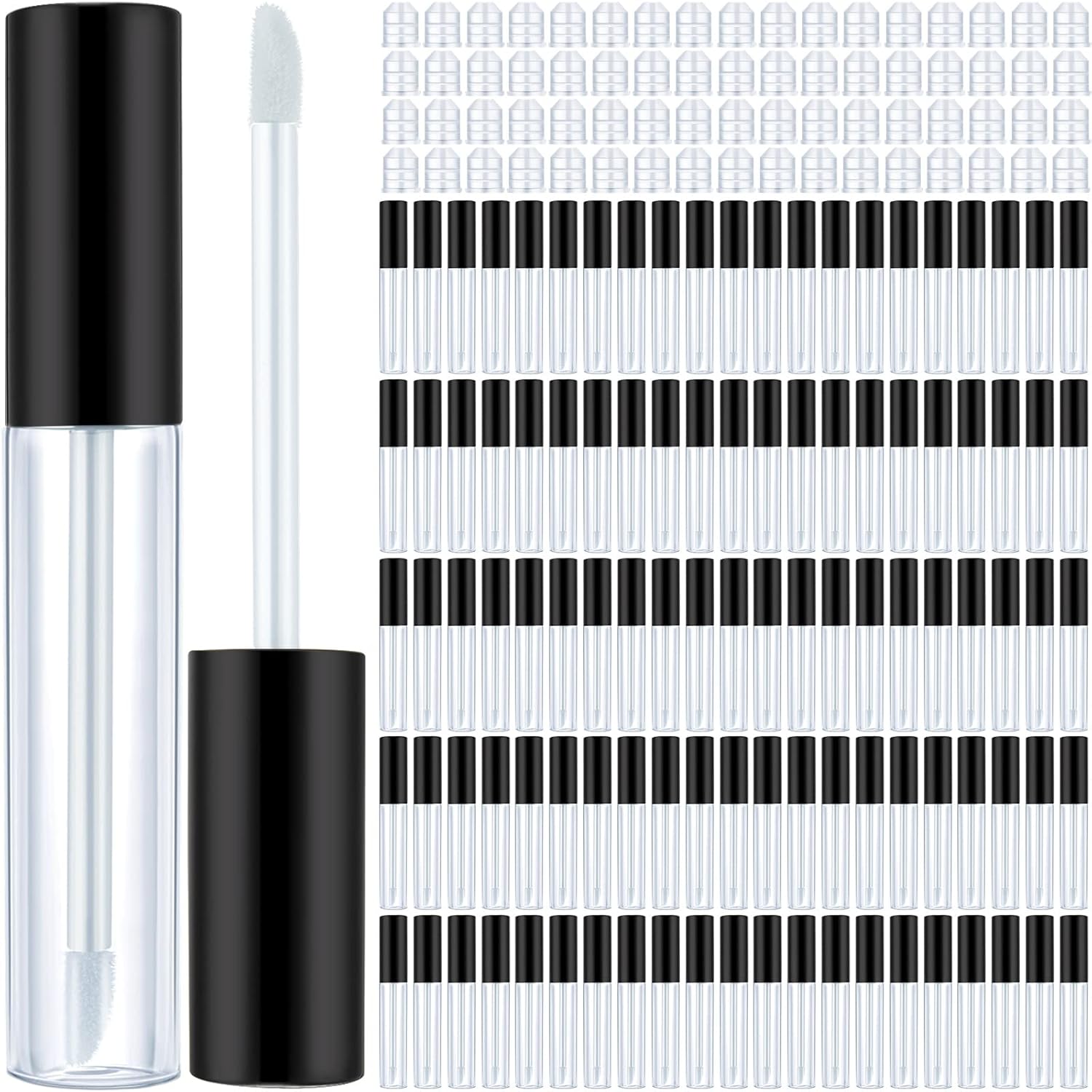 Bokon 150 Pcs 10 ml Lip Gloss Tubes Bulk Clear Refillable