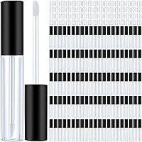 Vista 8 de Nuanchu 100 tubos de brillo de labios de 0.3 fl oz a granel, recipientes de plástico vacíos para brillo de labios, tubos transparentes, bálsamo