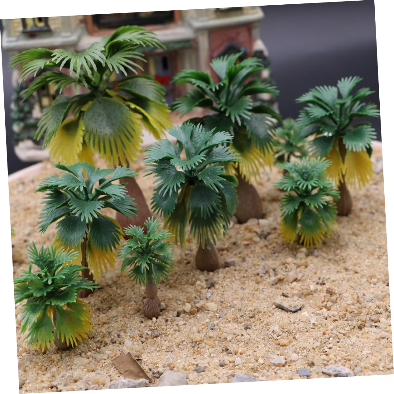 TEHAUX 45pezzi Palma Modellini Per Scala n z Paesaggio Decorazioni Per Diorama e Scenari Naturali