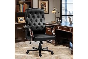 Exquisite Vintage Office Chair: ECOTOUGE High Back Executive Retro Masterpiece