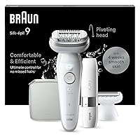 Braun Silk-épil 9 Depilatore Donna, Epilatore Elettrico Donna con Testina Flessibile
