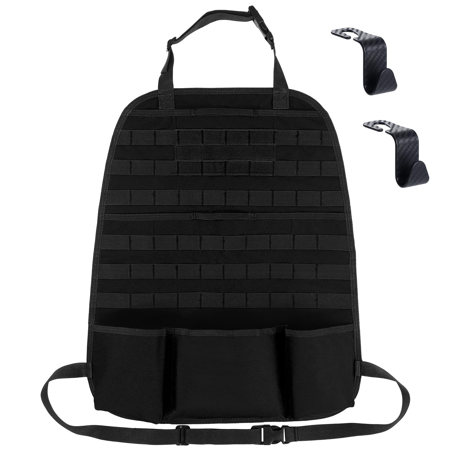 Tactical Seat Back Organizer, Convertible Front Seat Organizer Bag With Shoulder Strap 2 In 1 Heavy Duty Car Molle Panel Back Seat Car Organizer For All Vehicles I4732182030 S27370154377