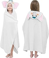 Vista 8 de Style Quarters - Toalla de baño para bebé, 100 % algodón de rizo suave con capucha, toalla de playa de alpaca de dibujos animados, toalla de playa