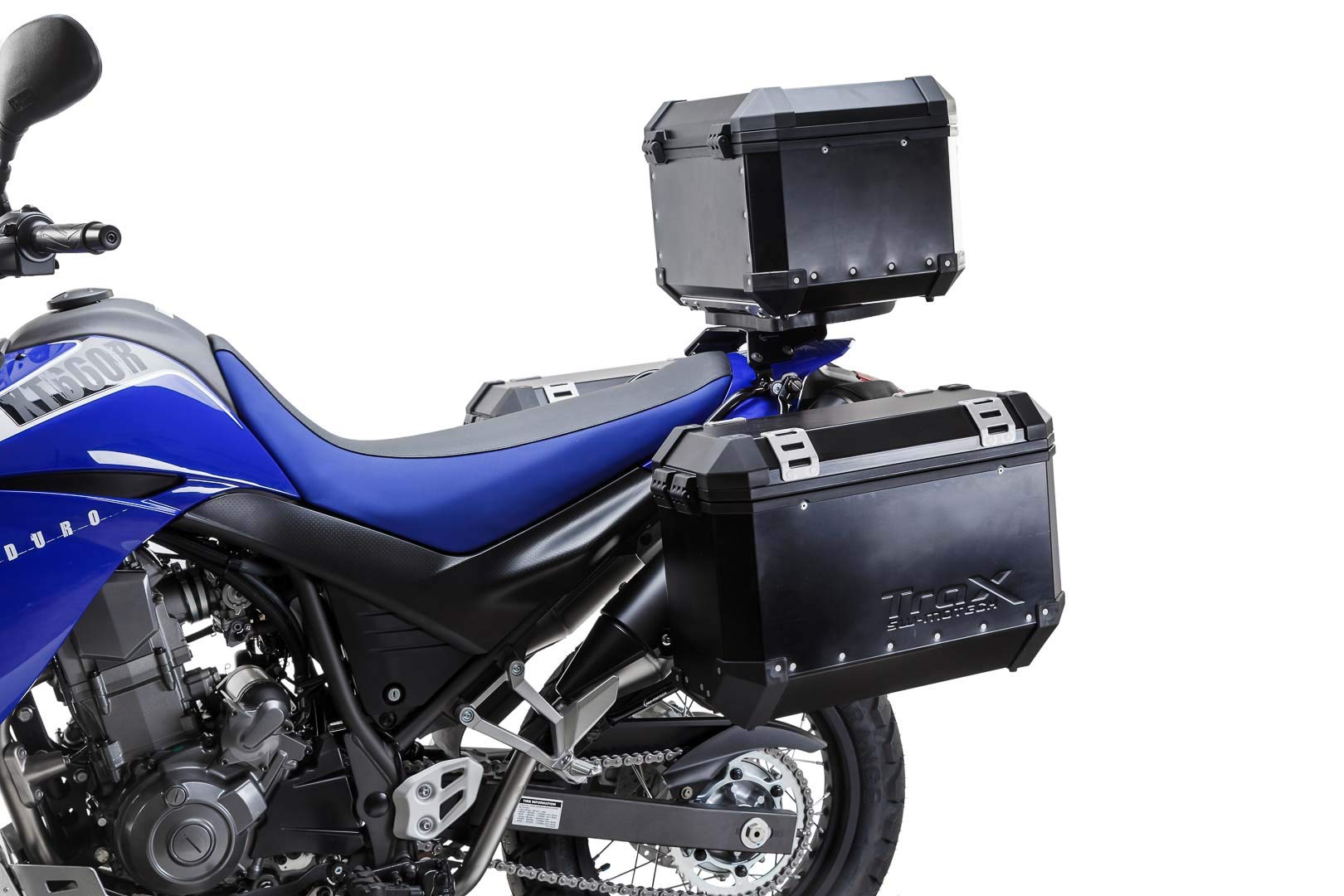 SW-MOTECH Porte-Bagages en Aluminium Noir pour Yamaha XT 660 X/R (04-) | Support de valises QUICK-LOCK EVO, amovible par attaches rapides; surface noire thermolaquée, largeur totale 510 millimètres.