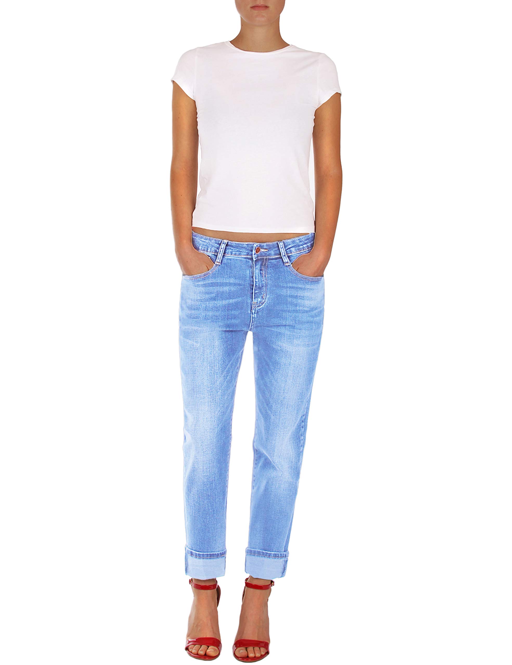 Fraternel Pantalon Jeans Femme Boyfriend