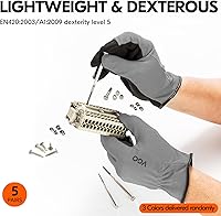Vista 4 de Vgo... 5-Pairs High Dexterous Work Gloves For Men Women,Breathable,Light Duty,Excellent Grip,Value Pack (L, 5 Colors, AL8736)
