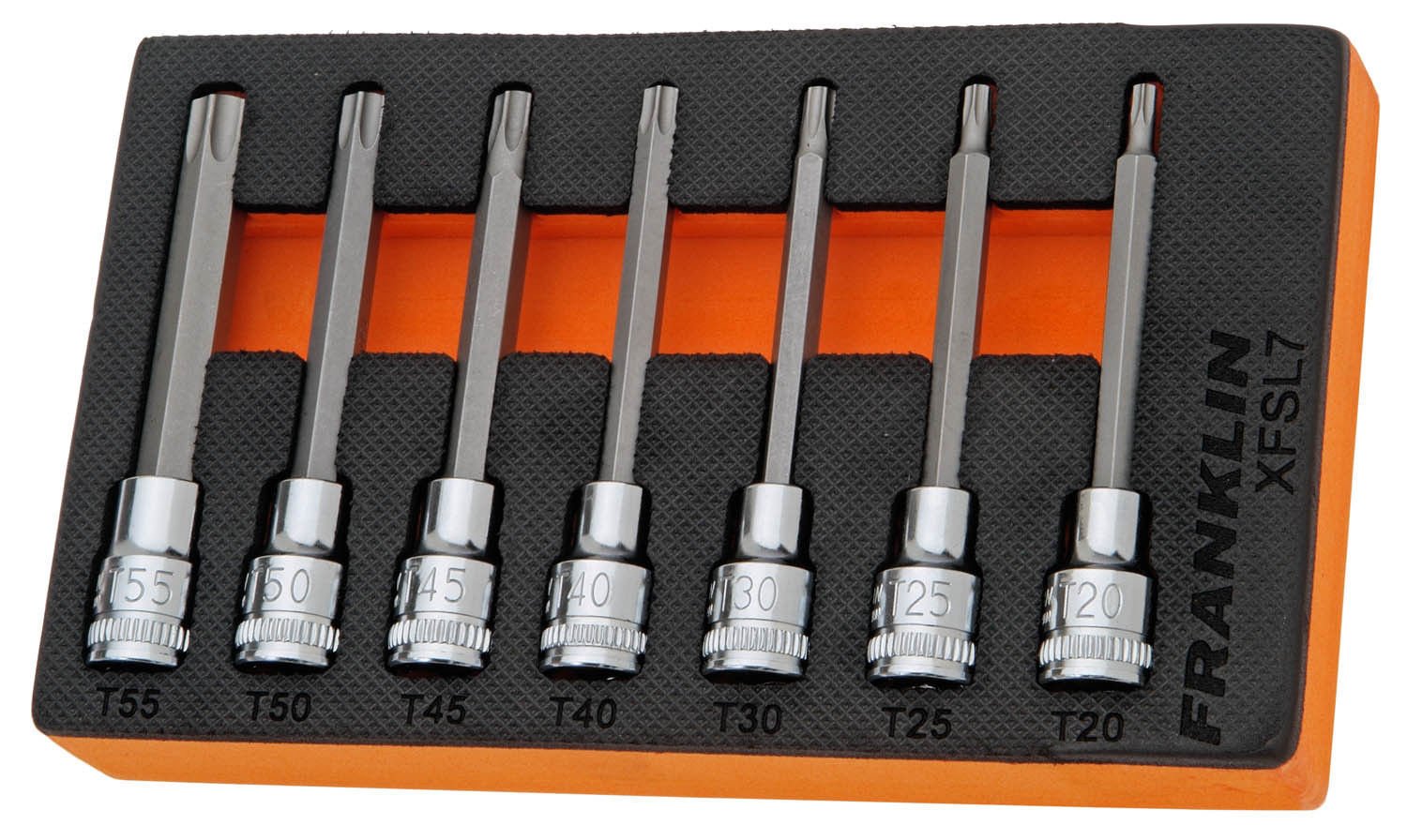 3/8"" Drive Long Torx Bit Socket Set 7 Pcs Franklin Tools XFSL7