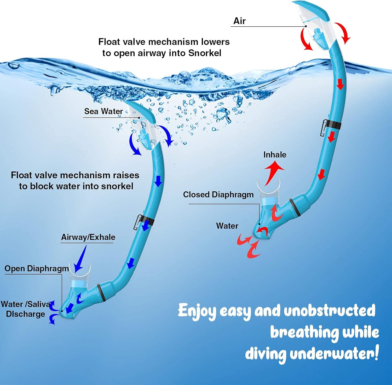 Tongtai Kids Snorkel Set,Snorkel Gear for Kid:Diving Mask&Foldable Dry Snorkel with Purge Valve&Anti-Splash Guard | Snorkeling Packages for Girls Boys Teen Youth : Sports & Outdoors
