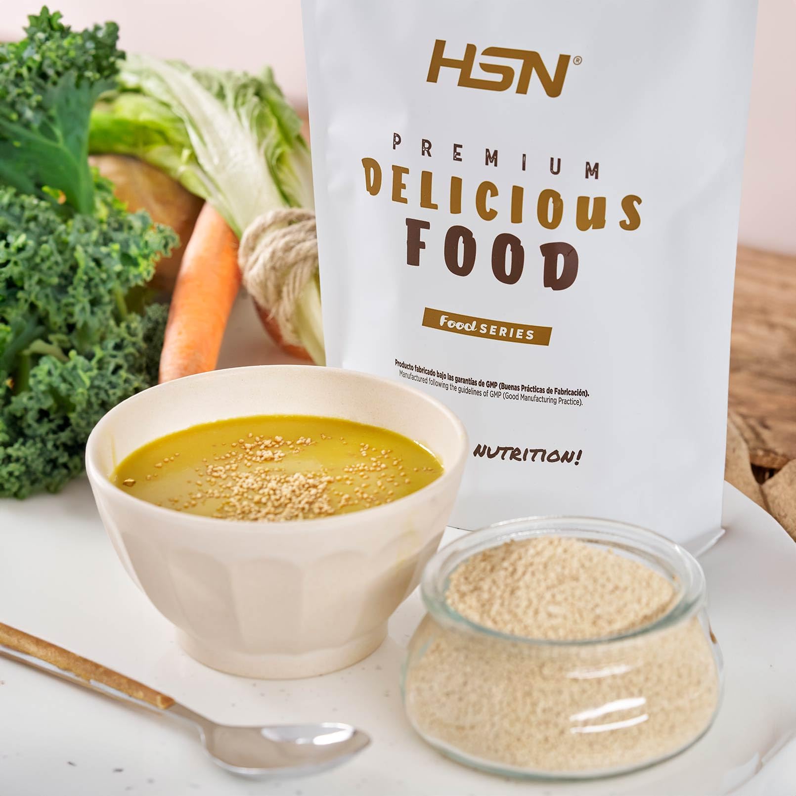 Lecitina de Soja Granulada HSN 500 g 50 Tomas Non-GMO Sin Gluten Apto Vegano