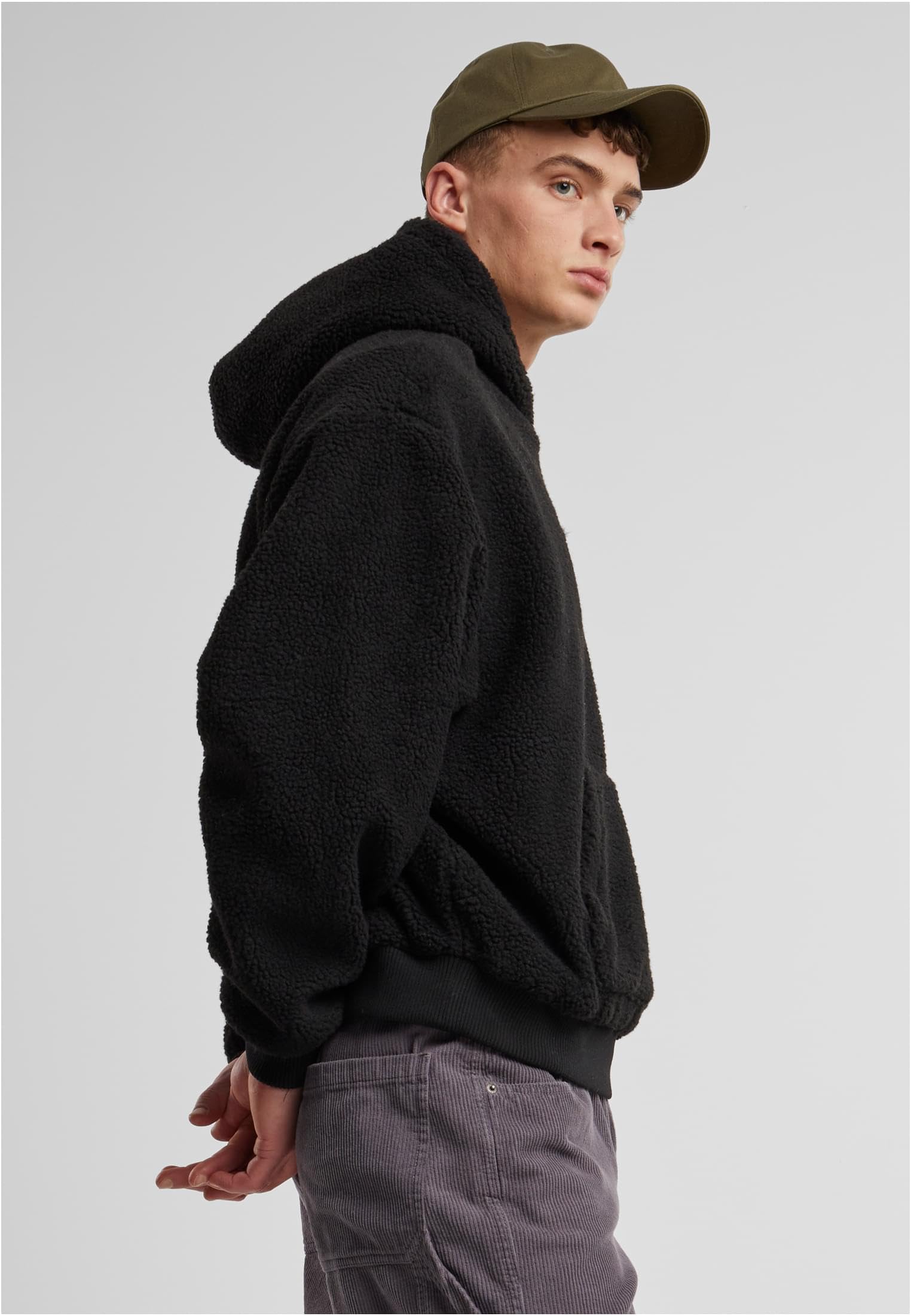 Urban Classics Urban Classics Oversized Teddy Hoodie Maglia di Tuta Uomo (Pacco da 1)