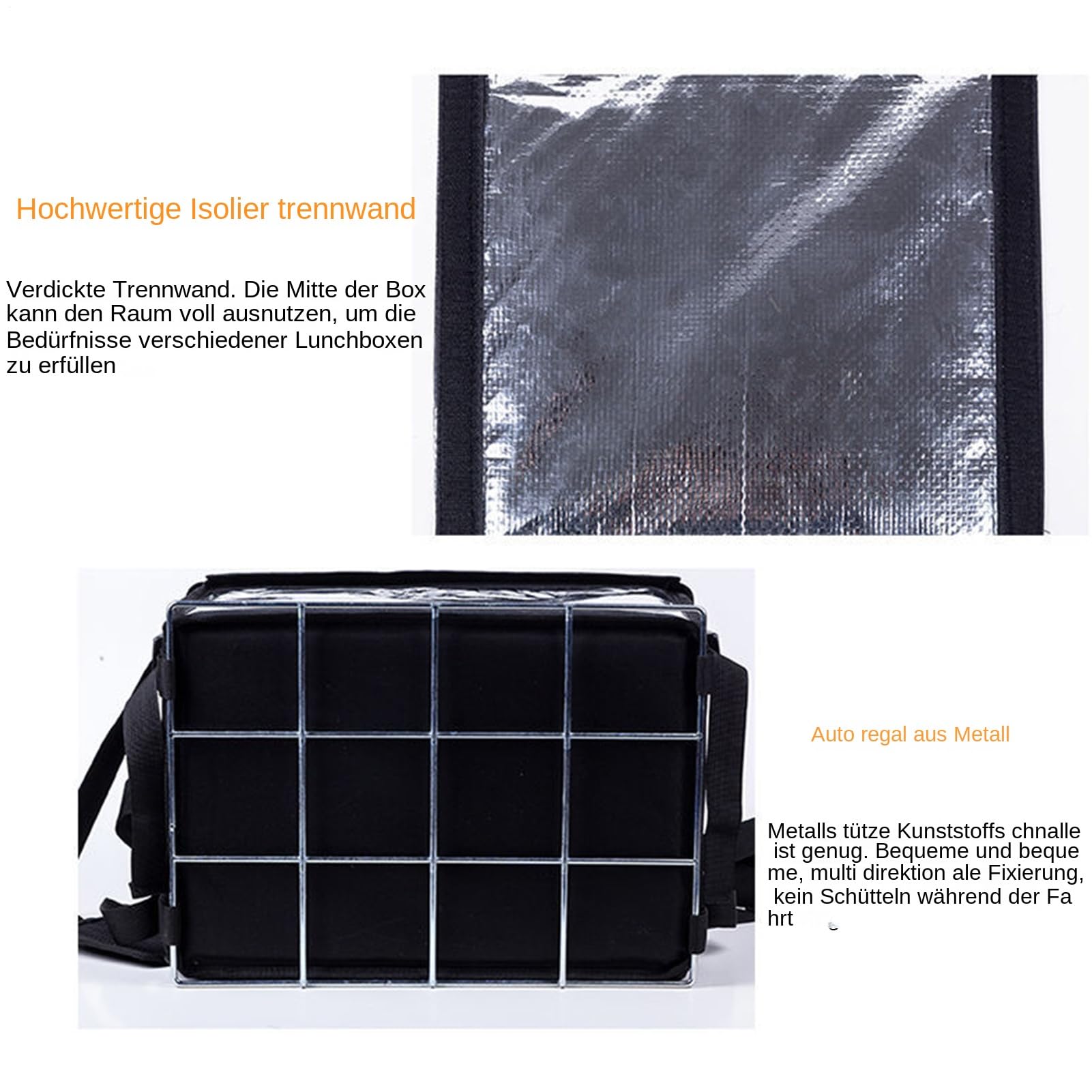 isotérmica – térmica para el almuerzo, diseño a prueba de fugas, amplios compartimentos de almacenamiento, ligero y portátil, para pícnics y trabajo al aire libre, color azul marino