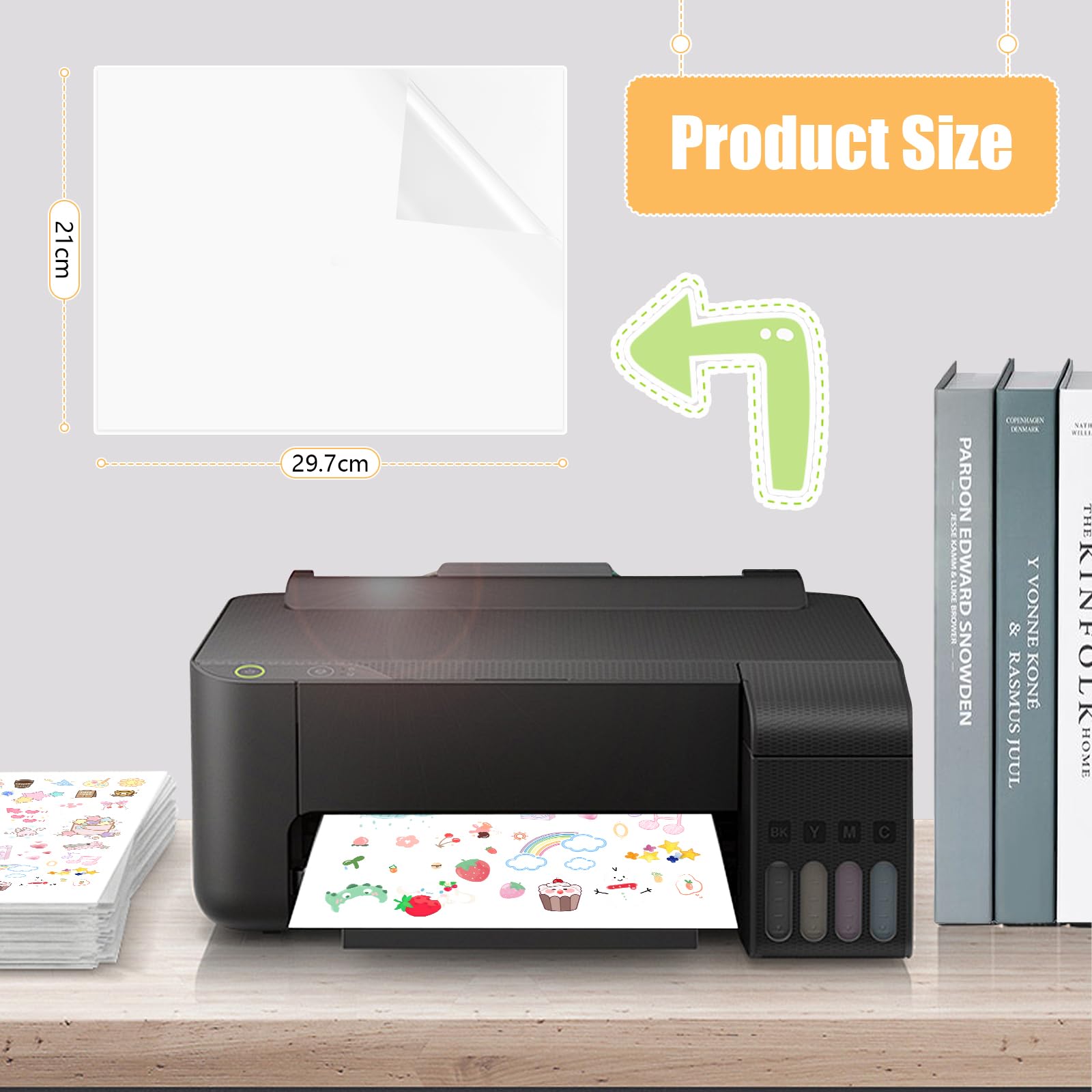 20 Fogli Adesivi Trasparenti A4 Stampabili - Vinile Per Stampanti Laser E Inkjet