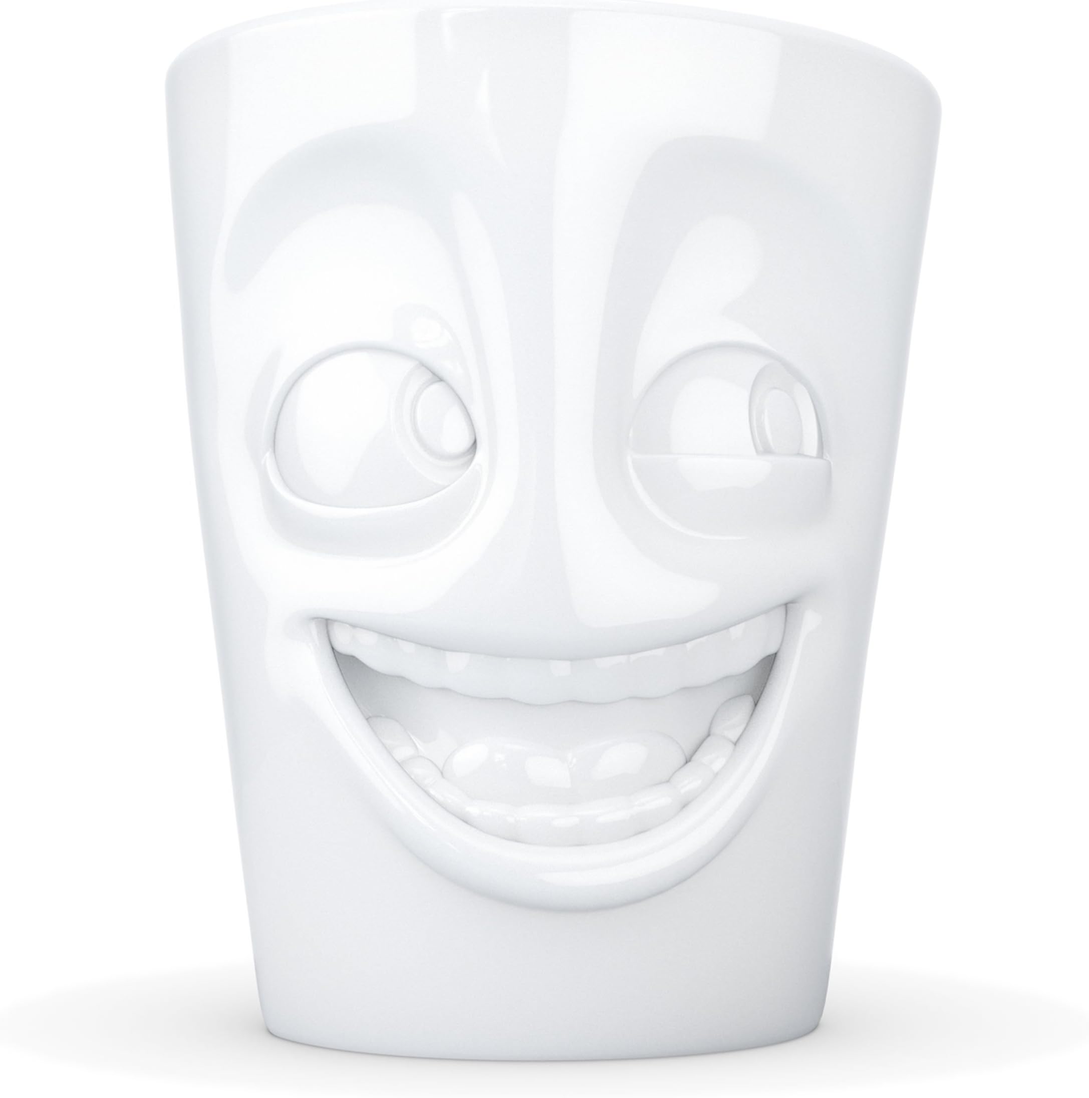 FIFTYEIGHT PRODUCTS Mugs/Mug with Handle Witzig (Porcelain, 350 ml, White, Made in Germany)