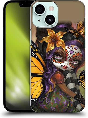 Head Case Designs Funda rígida con licencia oficial del Día de Muertos de Strangeling Butterfly Fairy Art compatible con Apple iPhone 13 Mini