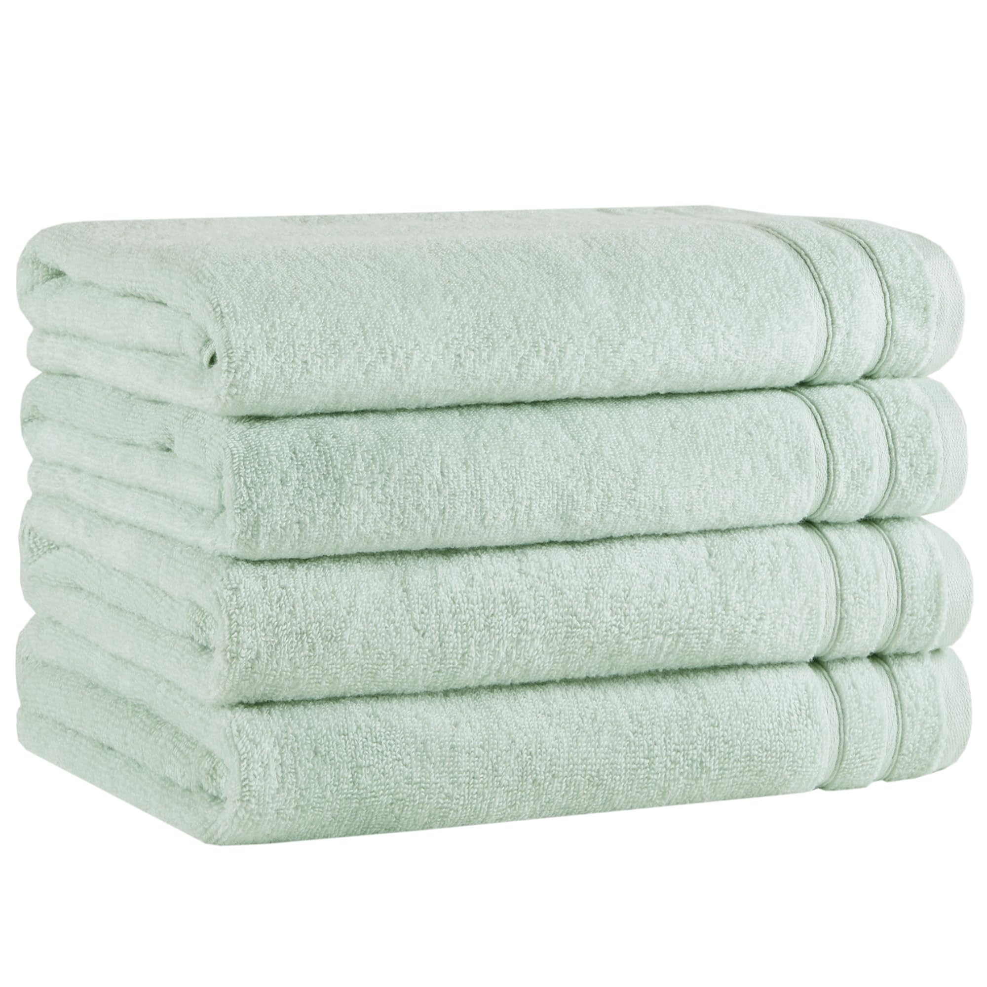 Comfort Spaces Extra Large Bath Towel Set of 4 Piece 30x60 Bath Sheet Set Shower Towel Beach Towel 100% Cotton Bathroom Towel Set Quick Dry Oversized