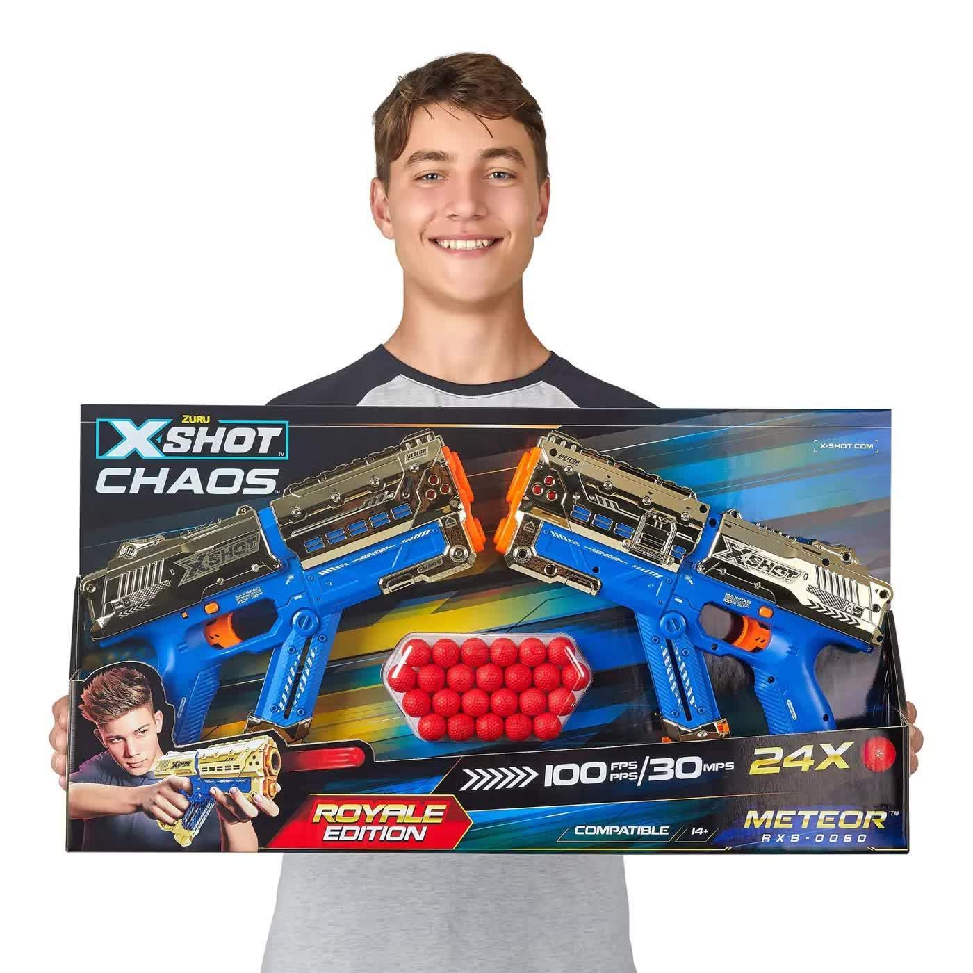 X-Shot Golden Chaos Meteor 2-Pack Dart Blaster Set | Dual Foam