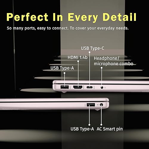 Vista 41 de HP Stream portátil de 14 pulgadas, Intel Celeron N4000, 4 GB de RAM, eMMC de 32 GB, Windows 10 Home en modo S, con Office 365 Personal durante 1 año