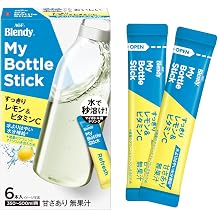 AGF Blendy My Bottle Stick, Clean Lemon & Vitamin C, 6 Packs, Lemon Water, Support Hydration, For Water Bottles