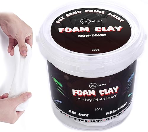 Moldable Cosplay Foam Clay White High Density and Hiqh Quality for Intricate Designs Air Dries to Perfection for Cutting with a Knife or Rotary Moldable Cosplay Foam Clay White High Density and Hiqh Quality for Intricate Designs Air Dries to Perfection for Cutting with a Knife or Rotary