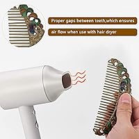 Vista 8 de Amosfun Set De Regalo para Mujer 1 Unidades Espejo de Mano Único Peine Set Vintage Espejo de Mano Maquillaje Espejo Peine Set Mini Espejo