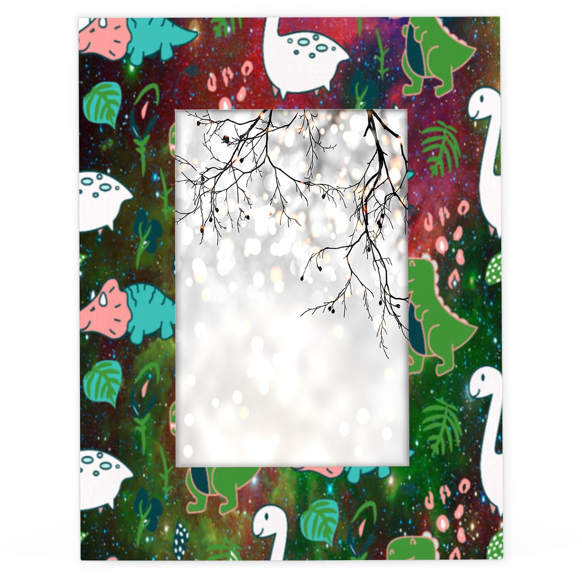 Cadre Photo 10 X 15 Cm, Motif Dinosaure Mignon, Cadre Photo En Bois