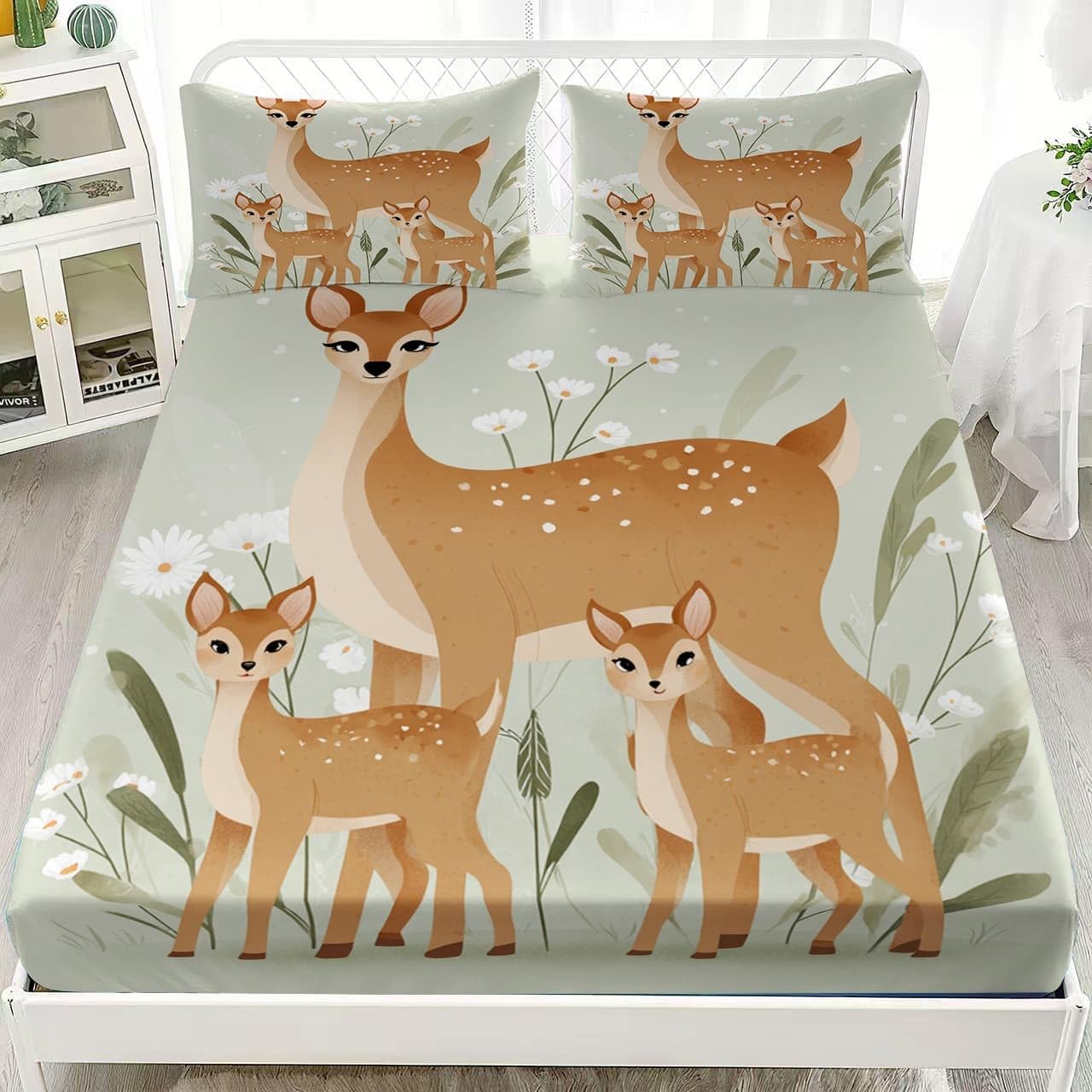 Prześcieradło z gumką 200x200x30cm Jasnozielone regulowane komplety pościeli