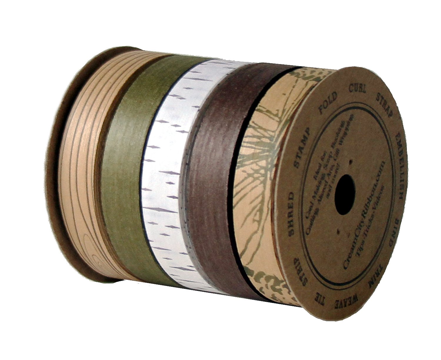 Natural Cotton Curling Ribbon for Gift Wrapping | 100% Biodegradable Holiday Gift Ribbons for Presents & Ribbons for Crafts | Colored Curling Ribbon | Woodland Collection 1/2" x 25 Yards (75 Feet)