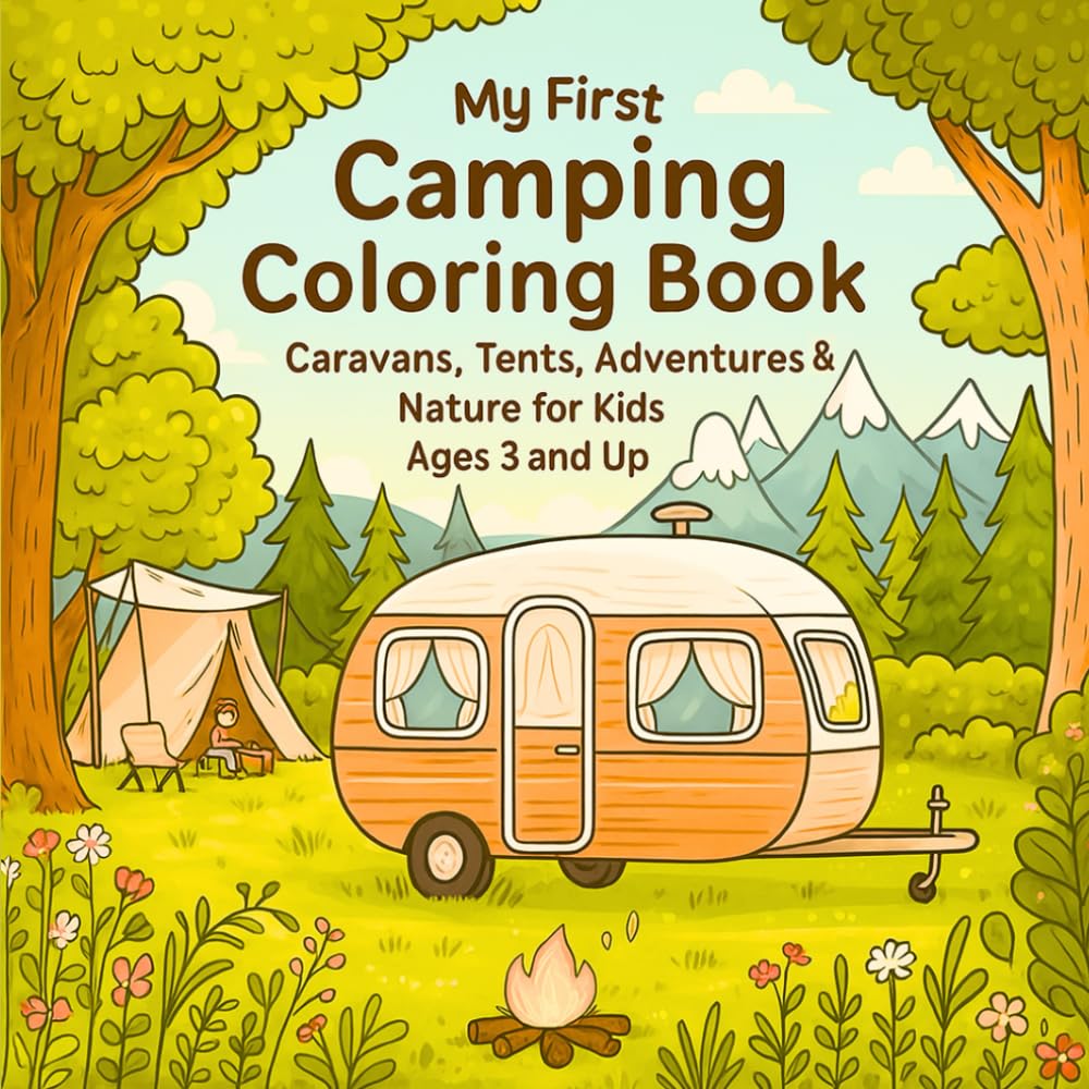 My First Camping Coloring Book: Caravans, Tents, Adventures & Nature for Kids Ages 3 and Up