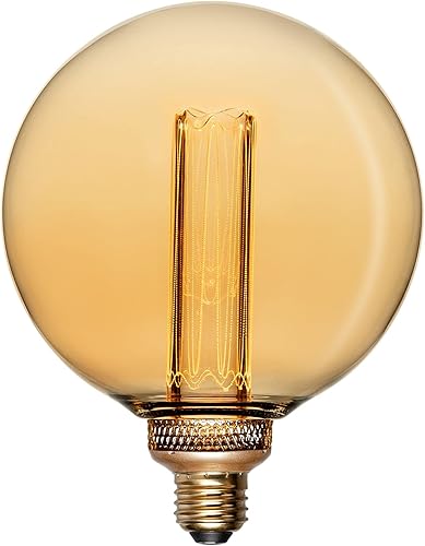 Next Glow Vintage Globe led Light Bulbs G40 / G125 3.5W Equivalent 20W E26 led B