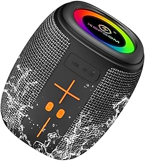 Caixa de som bluetooth portátil ipx6 som potente luzes led rgb