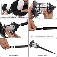 Vista 7 de Dynaming 6 unidades de luces de antorcha de llama solar al aire libre, luz de jardín de llama parpadeante de doble uso para Halloween, linternas