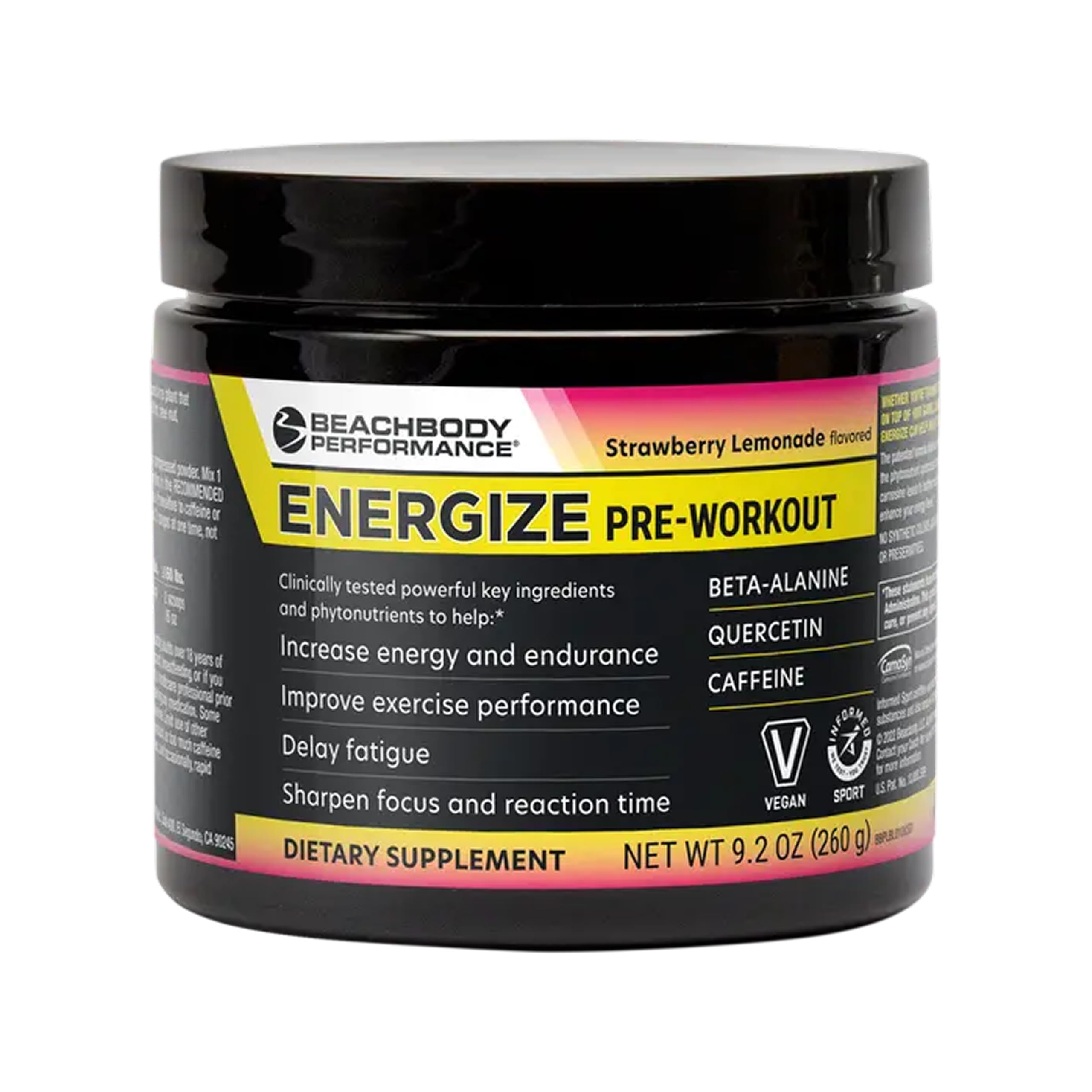 BODi Energize Pre Workout Powder - Strawberry Lemonade, 40 Servings Strawberry Lemonade 9.2 Ounce (Pack of 1)
