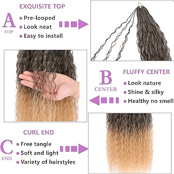 Amazon.com : ZRQ Pre looped Micro Brazilian Braids Curly Crochet