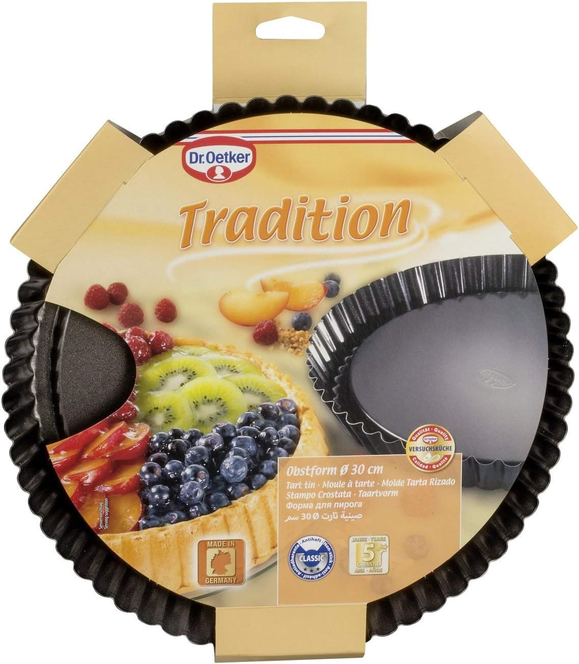 Buy Dr. Oetker Tradition 1452 Fruit Cake Tin 30 cm, Steel, Black, 30 x