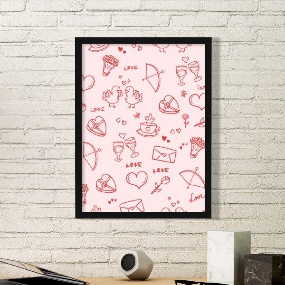 Cadre photo romantique avec roses et flèches pour sublimer votre chambre