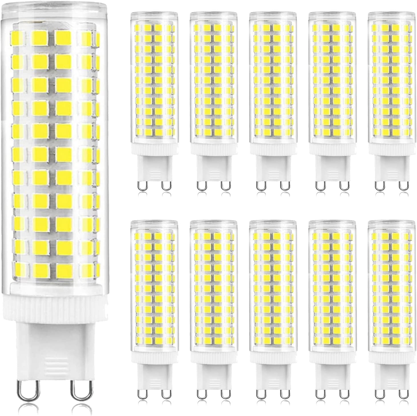Żarówki Led G9 15 W, 136 Diod Led, 1500 Lm, 2835 Smd, Dwupinowe, Led Cor, Ac 220 V, Do Oświetlenia Domowego, żyrandoli, Nieściemnialne, Wiązka światła 360 Stopni, Cold White, 10 Pack