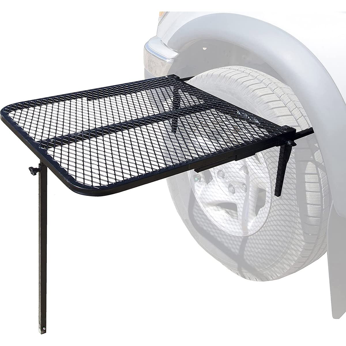 Table de camping portable en fer pour pneus de voiture