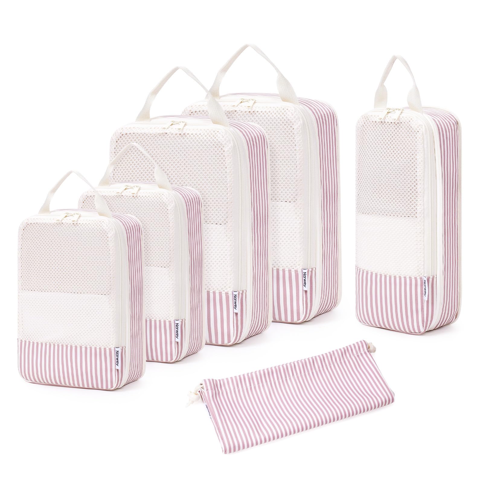 Narwey 6 Set Compression Packing Cubes