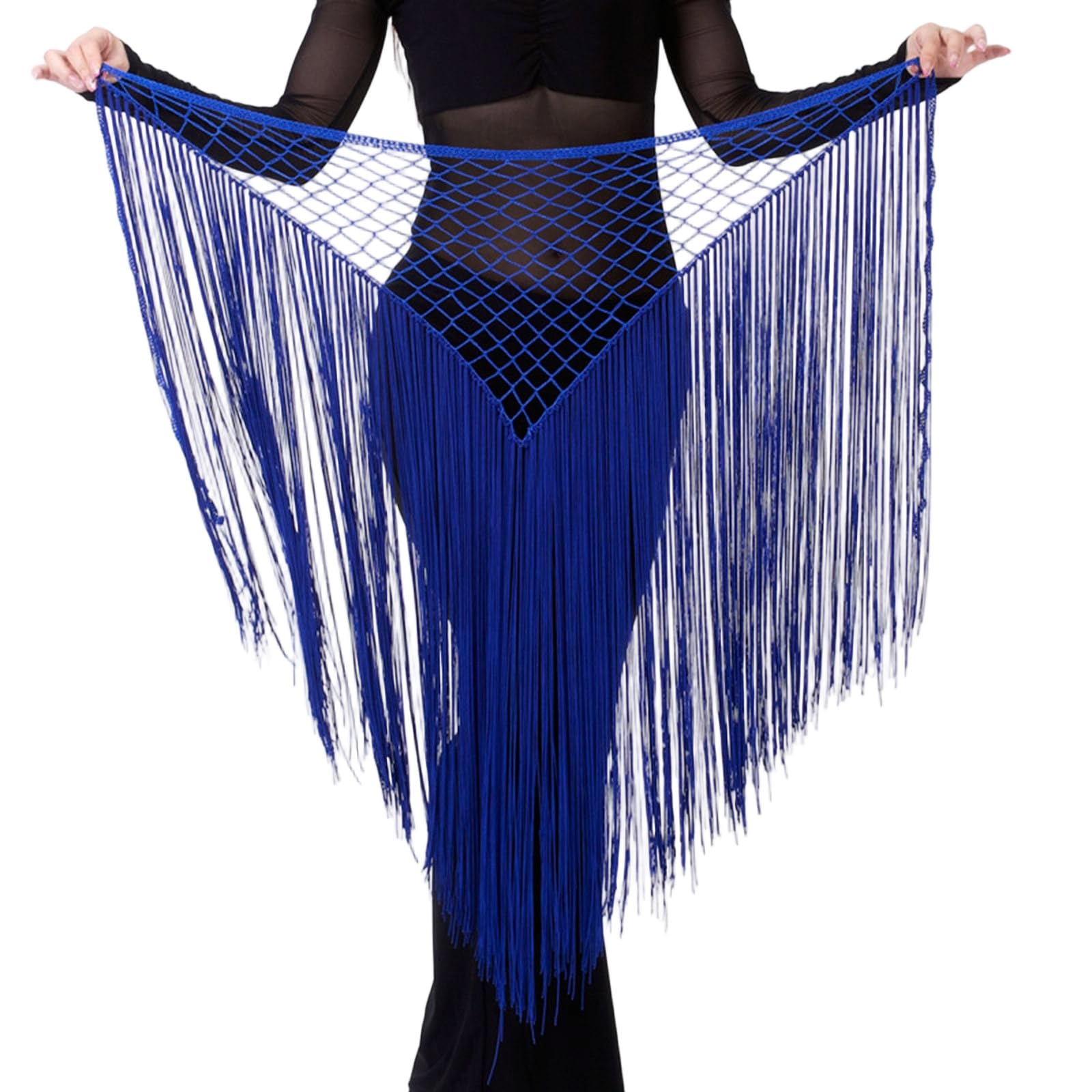 Maxtonser Women Belly Dance Hip Scarf,Hollowed Tassels Triangle Tribal Wrap Skirt Waist Chain Raves Festival Outfits for Women Gir