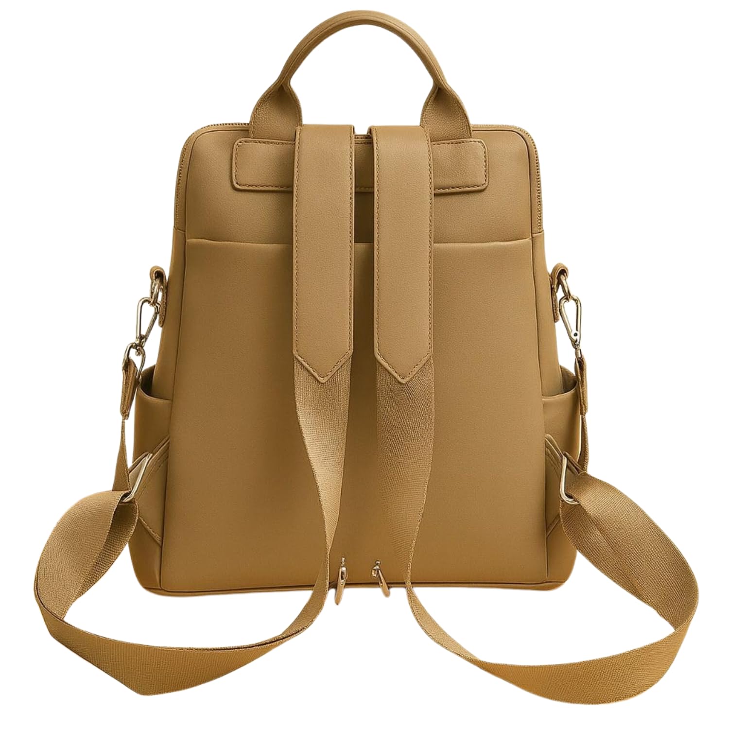 jaisom Stylish Women's Fashion Backpack Purses Multipurpose Design Handbags and Shoulder Bag (classic...-Khaki Mettle,._BZ)-picture-40