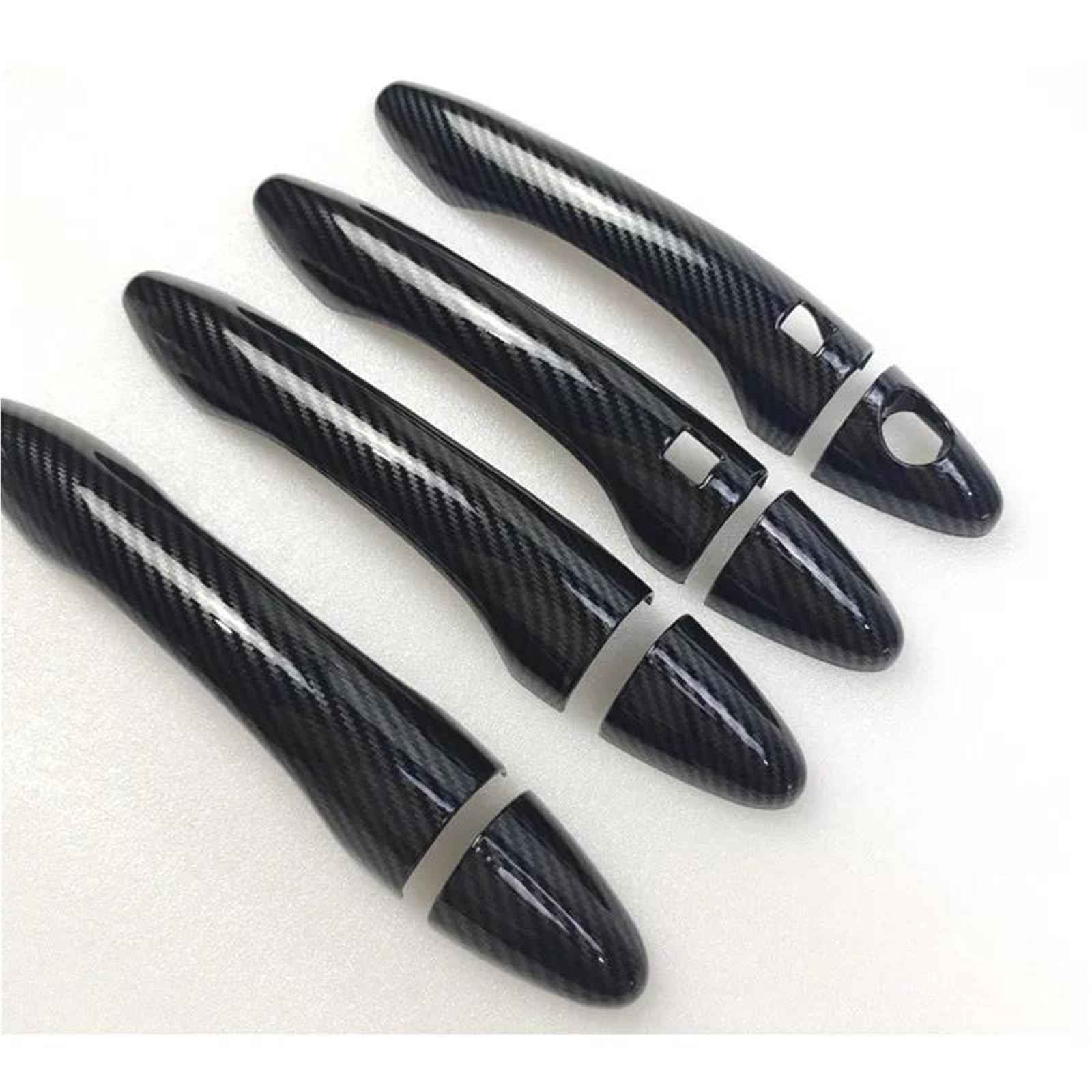 YUEYZHK Carbon Fiber Chrome Car Door Handle Cover Trim Sticker Styling for Kia for Optima K5 TF MK3 2011 2012 2013 2014 2015(Style 2)