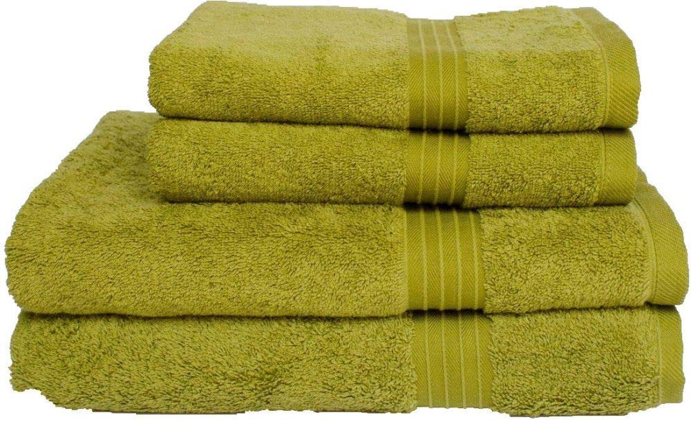 Home Evolutions Luxurious Olive Green 4 Piece Egyptian Cotton Bath & Hand Towel Set