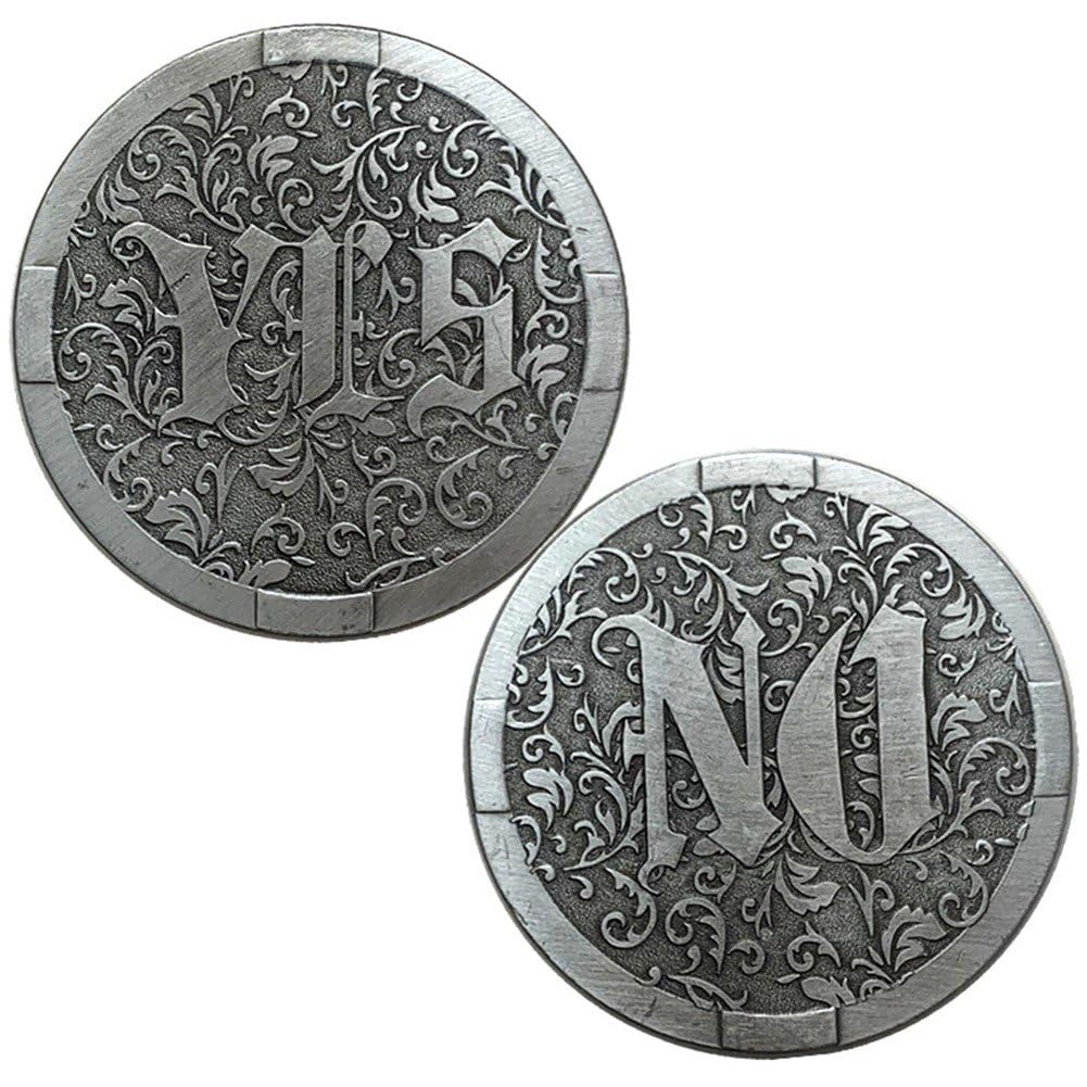 Fituenly Yes/no Decision Coin Challenge Coin Souvenir Coin Stereoscopic Commemorative Coin for Collection Gift Toss Game Collector
